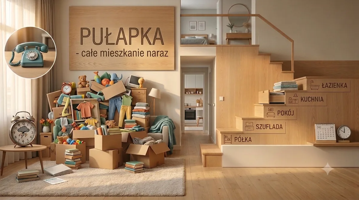 Jeden pokój czy całe mieszkanie - jak podzielić projekt organizacji na etapy?